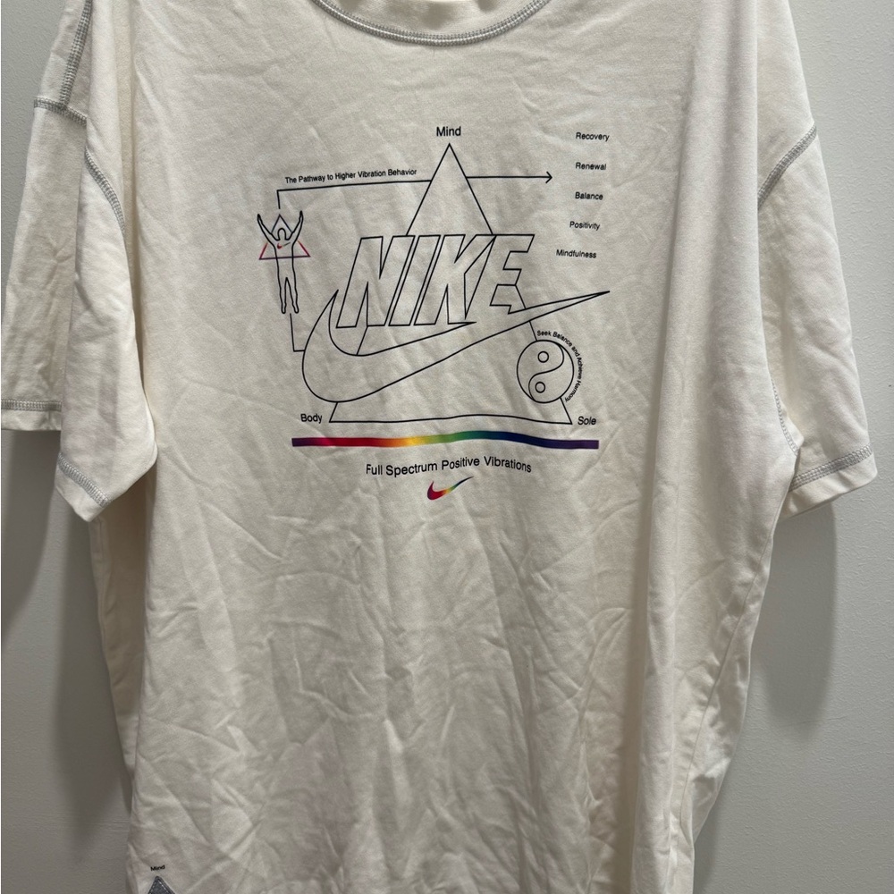 Lot of 2 XL Nike Graphic T-Shirt in Cream and orange tie dye NWT EUC